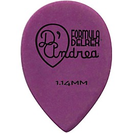 D'Andrea 358 Small Delrex Delrin Guitar Picks Teardrop - One Dozen Purple 1.14 mm