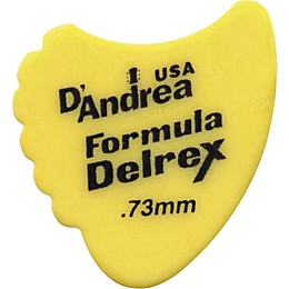 D'Andrea 390 Sharkfin Delrex Delrin Guitar Picks - One Dozen Yellow .73 mm