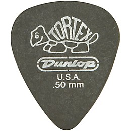 Dunlop Tortex Pitch Black Standard Guitar Picks 1 Dozen .50 mm