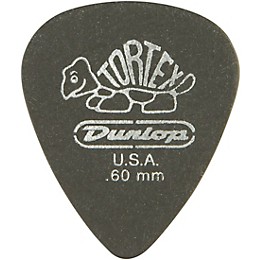 Dunlop Tortex Pitch Black Standard Guitar Picks 1 Dozen .60 mm