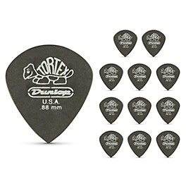 Dunlop Tortex Pitch Black Jazz Guitar Picks 1 Dozen 1.0 mm Dunlop Tortex Pitch Black Jazz Guitar Picks 1 Dozen .88 mm