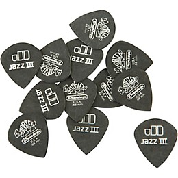 Dunlop Tortex Pitch Black Jazz Guitar Picks 1 Dozen .88 mm