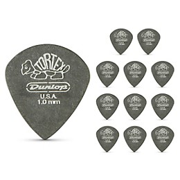 Dunlop Tortex Pitch Black Jazz Guitar Picks 1 Dozen 1.0 mm