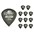 Dunlop Tortex Pitch Black Jazz Guitar Picks 1 Dozen 1.0 mm Dunlop Tortex Pitch Black Jazz Guitar Picks 1 Dozen 1.14 mm