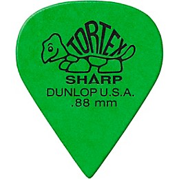 Dunlop Tortex Sharp Guitar Picks 1 Dozen .88 mm