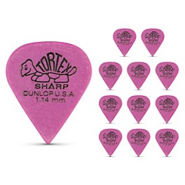 Dunlop Tortex Sharp Guitar Picks 1 Dozen 1.0 mm Dunlop Tortex Sharp Guitar Picks 1 Dozen 1.14 mm