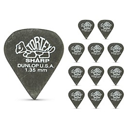 Dunlop Tortex Sharp Guitar Picks 1 Dozen 1.0 mm Dunlop Tortex Sharp Guitar Picks 1 Dozen 1.35 mm