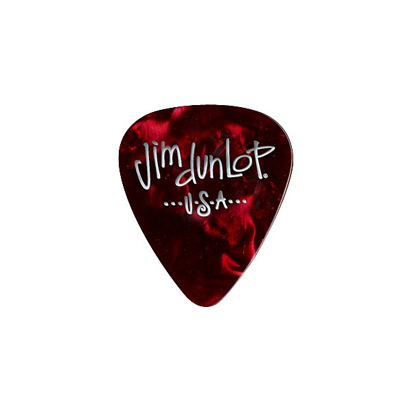 Dunlop Premium Celluloid Classic Guitar Picks 1 Dozen Red Pearloid Medium