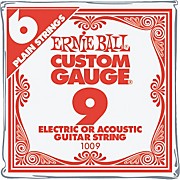 Ernie Ball Nckl Plain Single Guitar String 6-Pack .009 Gauge 6-Pack for sale