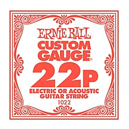 Ernie Ball NCKL Plain Single Guitar String 6-Pack .022 Gauge 6-Pack