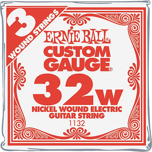 Ernie Ball Nickel Wound Single Guitar Strings 3-Pack .032 Gauge 3-Pack