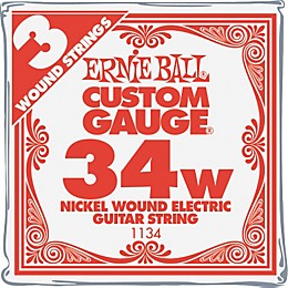 Ernie Ball Nickel Wound Single Guitar Strings 3-Pack .034 Gauge 3-Pack