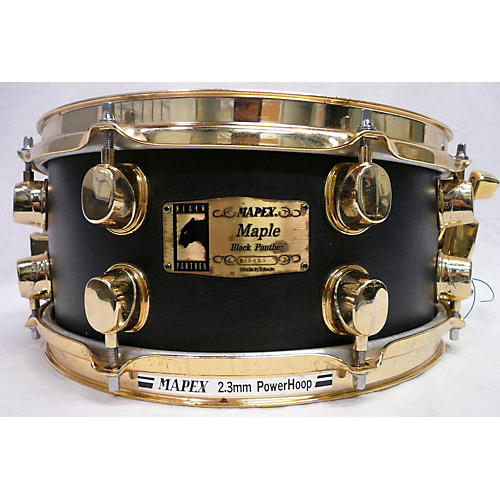 Used Mapex 12X6 Black Panther Snare Drum Black and Gold 135 Guitar Center