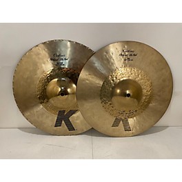 Used Zildjian 14.25in K Custom Hybrid Hi Hat Pair Cymbal