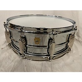 Used Ludwig 14X5  Super Chrome Over Brass W/ Nickel Hardware Drum