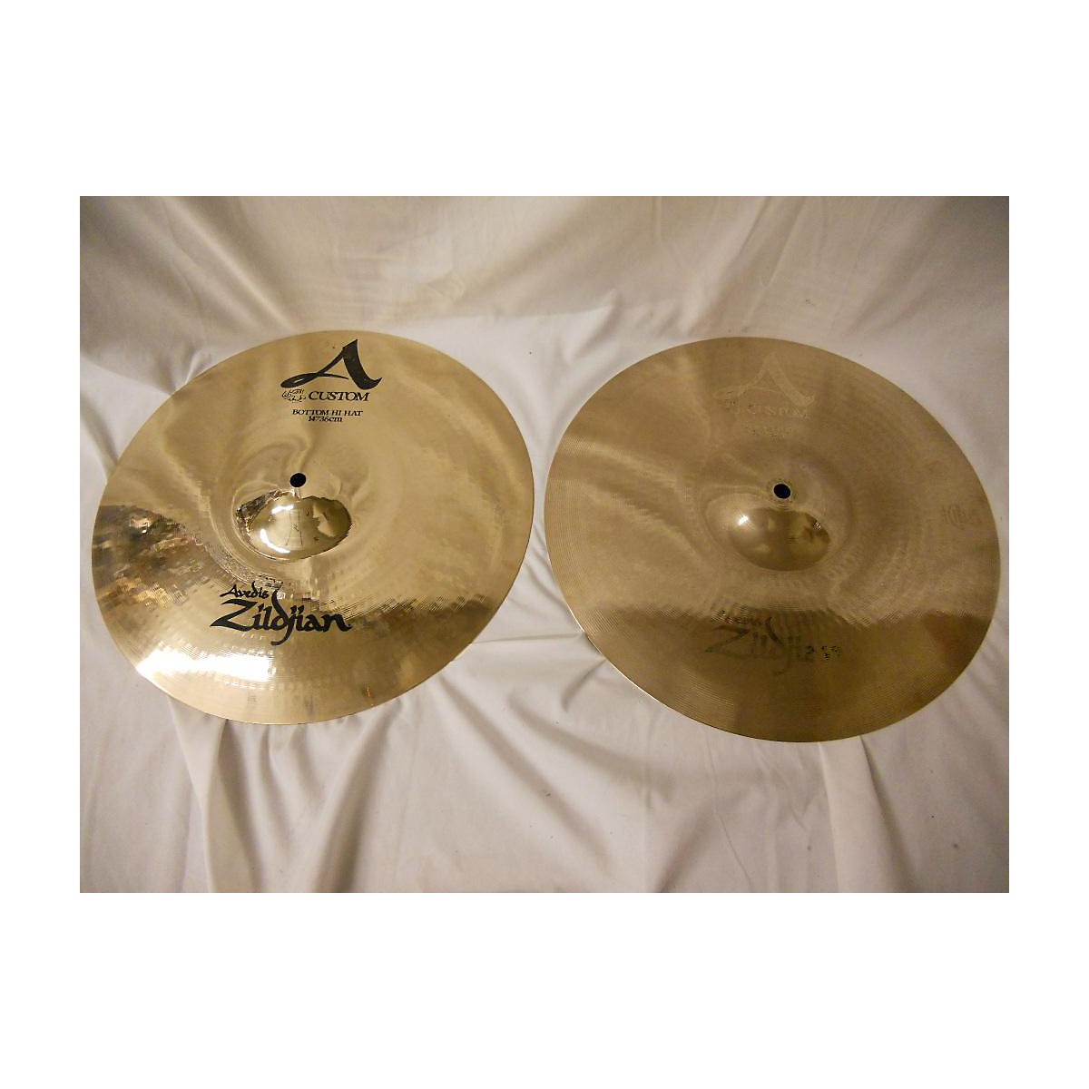 Used Zildjian 14in A Custom Hi Hat Pair Cymbal Guitar Center
