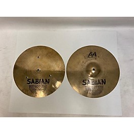 Used SABIAN 14in AA Flat Hi Hat Pair Brilliant Cymbal