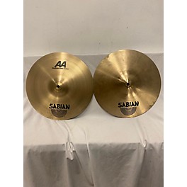 Used SABIAN 14in AA Medium Hi Hat Pair Brilliant Cymbal