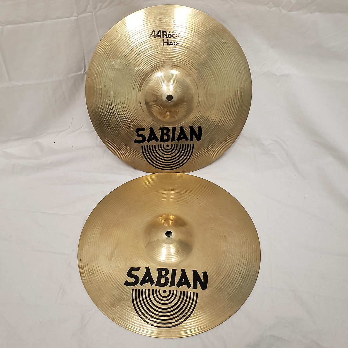 Used Sabian 14in AA Rock Hi Hat Pair Cymbal Guitar Center