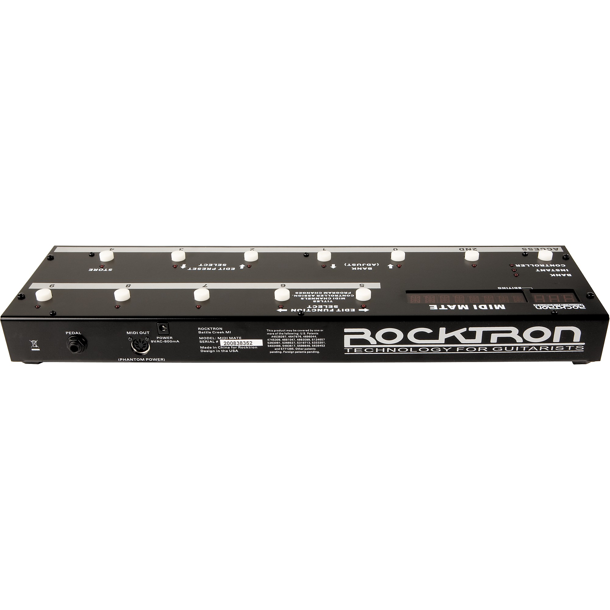 Open Box Rocktron MIDI MATE MIDI Control Pedal 886830362828