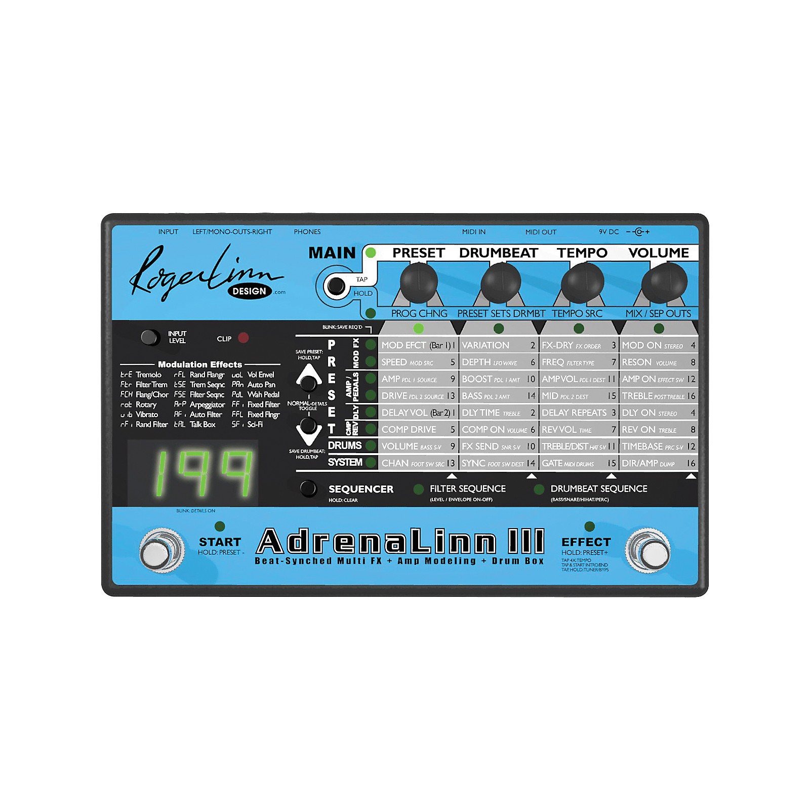 Open Box Roger Linn Design AdrenaLinn III Guitar Effects Processor