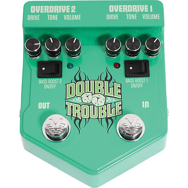 Open Box Visual Sound V2 Series V2DT Double Trouble Dual Overdrive Guitar Effects Pedal Level 1