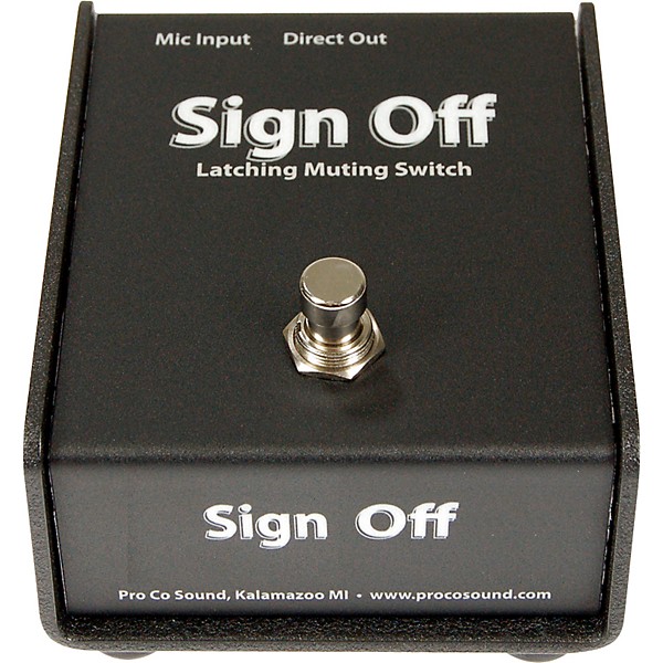 Open Box ProCo Sign Off Latching Mic Mute Switch Level 1