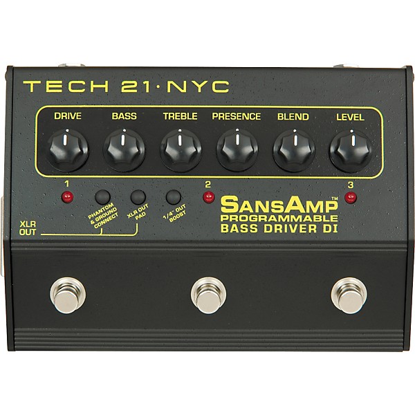 Open Box Tech 21 SansAmp 3-Channel Programmable Bass Driver DI Level 1