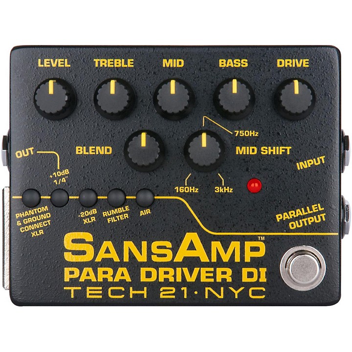 Open Box Tech 21 SansAmp Para Driver DI Preamp Pedal V2 | Guitar