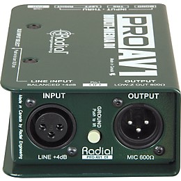 Radial Engineering ProAV1 Single-Channel Direct Box