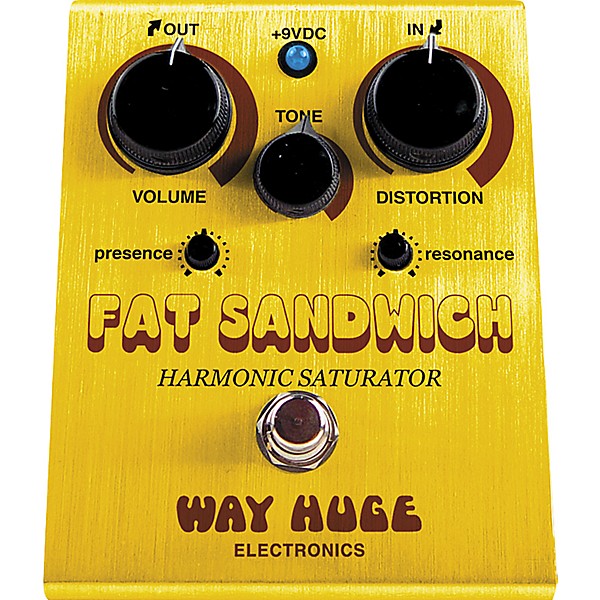 Way Huge Electronics WHE301 Fat Sandwich Harmonic Saturator Distortion Guitar Effects Pedal