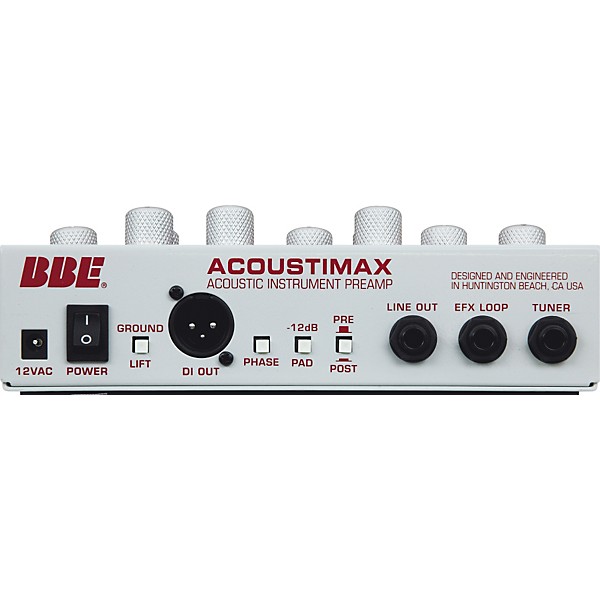 Open Box BBE Acoustimax Sonic Maximizer/Preamp Pedal Level 2 Regular 888366057476