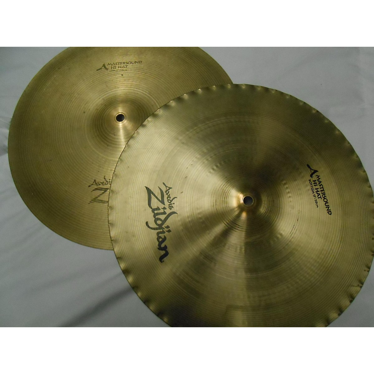 Used Zildjian 15in A Custom Mastersound Hi Hat Pair Cymbal Guitar Center