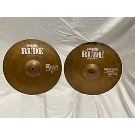 Used Paiste 15in Rude Sound Edge Hi Hat Pair Cymbal