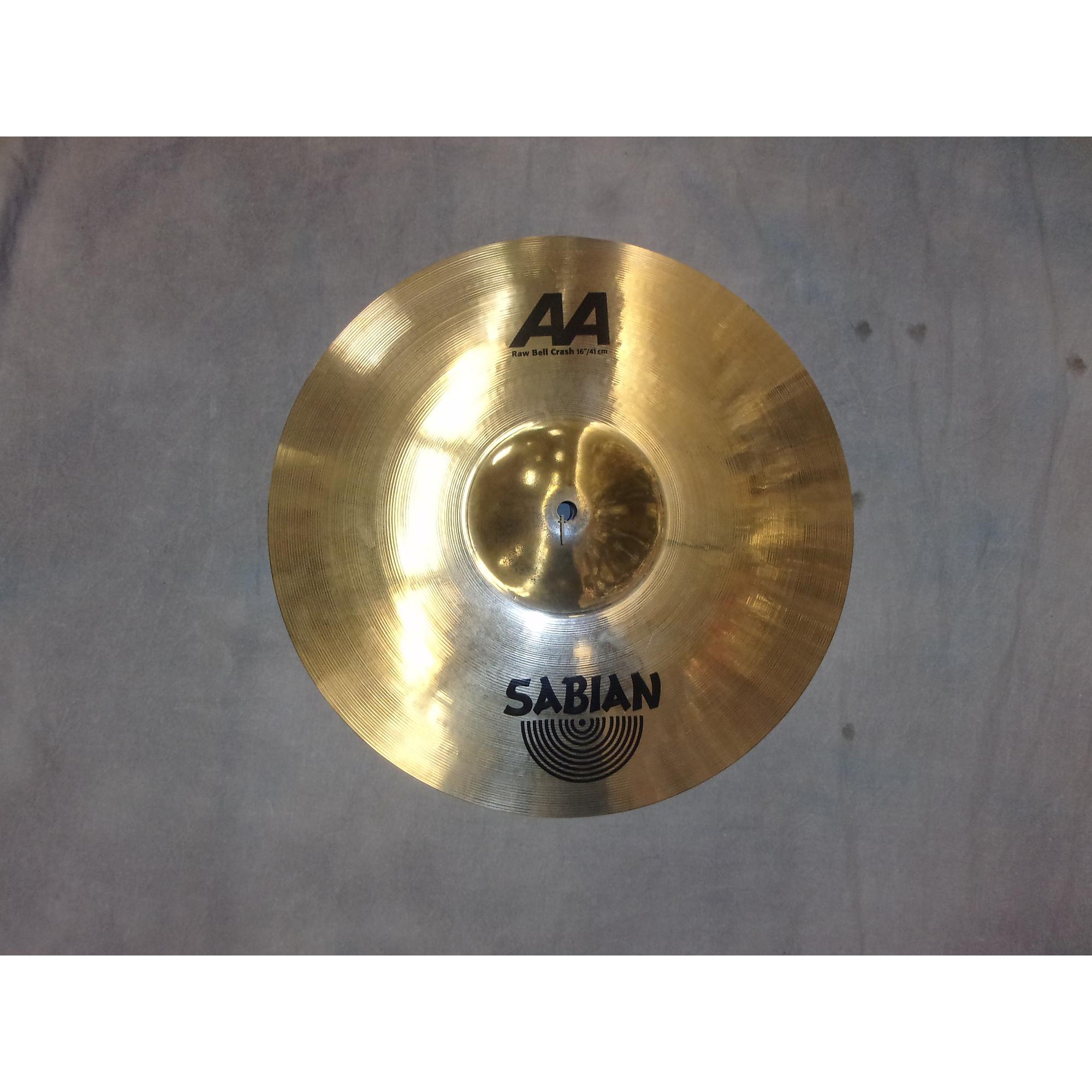Used Sabian 16in AA Raw Bell Crash Cymbal Guitar Center