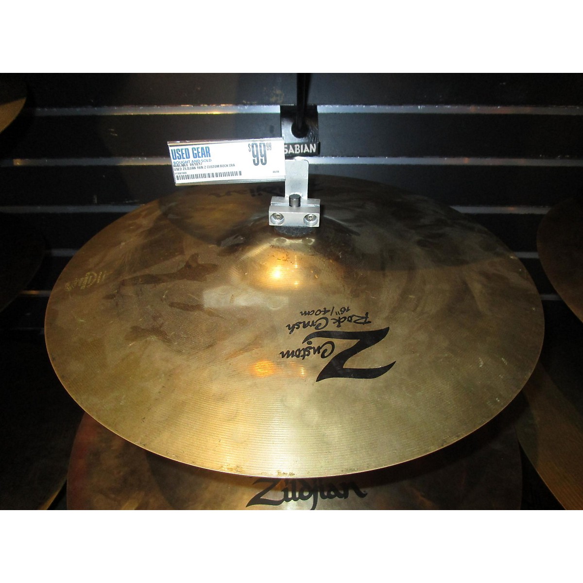 Used Zildjian 16in Z Custom Rock Crash Cymbal Guitar Center