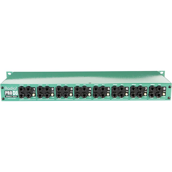 Open Box Radial Engineering ProD8 Eight Channel Rackmount DI Level 1