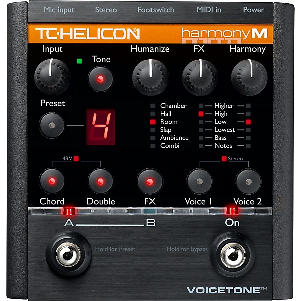 Restock TC Helicon VoiceTone Harmony-M Vocal Effects Pedal for