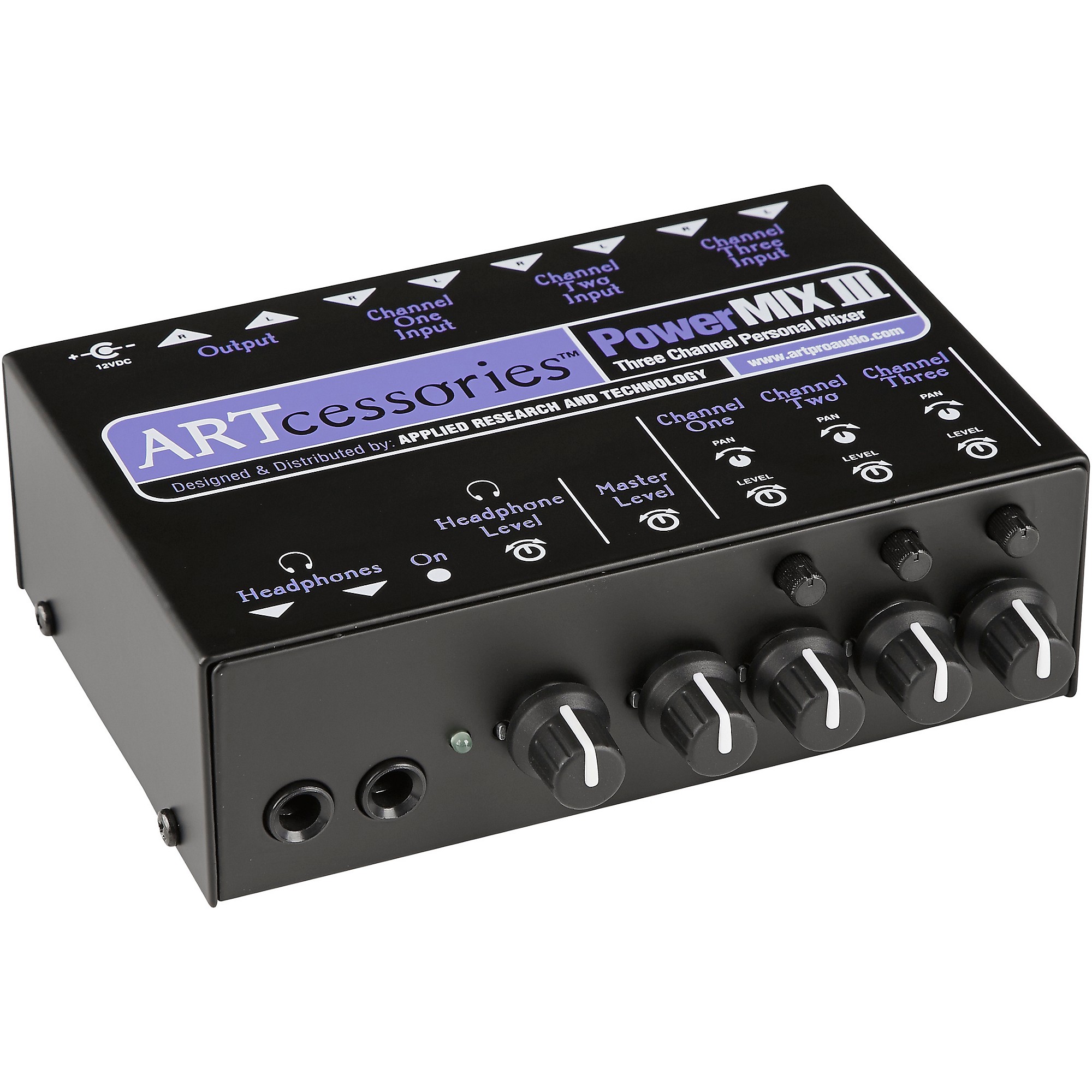 ART PowerMIX III 3chステレオミキサー Art PowerMIX III - 3 Channel Personal Mixer | Guitar Center