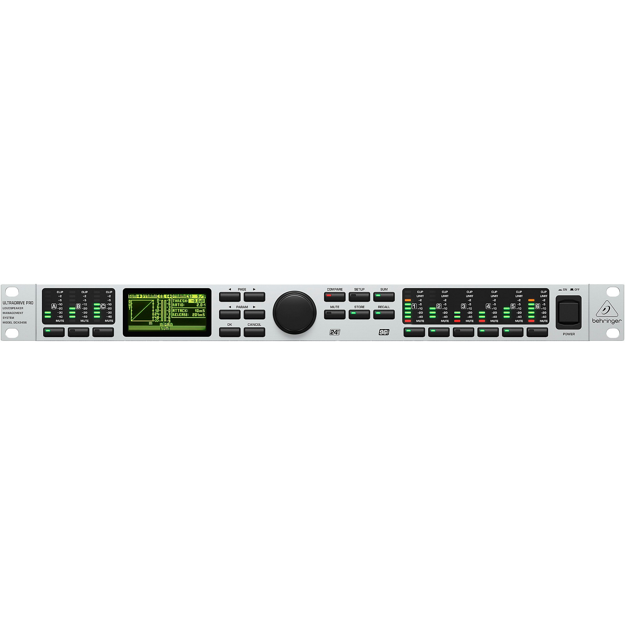 Behringer ULTRADRIVE PRO DCX2496 Loudspeaker Management System | Guitar  Center