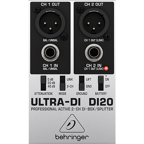 Behringer ULTRA-DI DI20 2-Channel Active Direct Box and Splitter