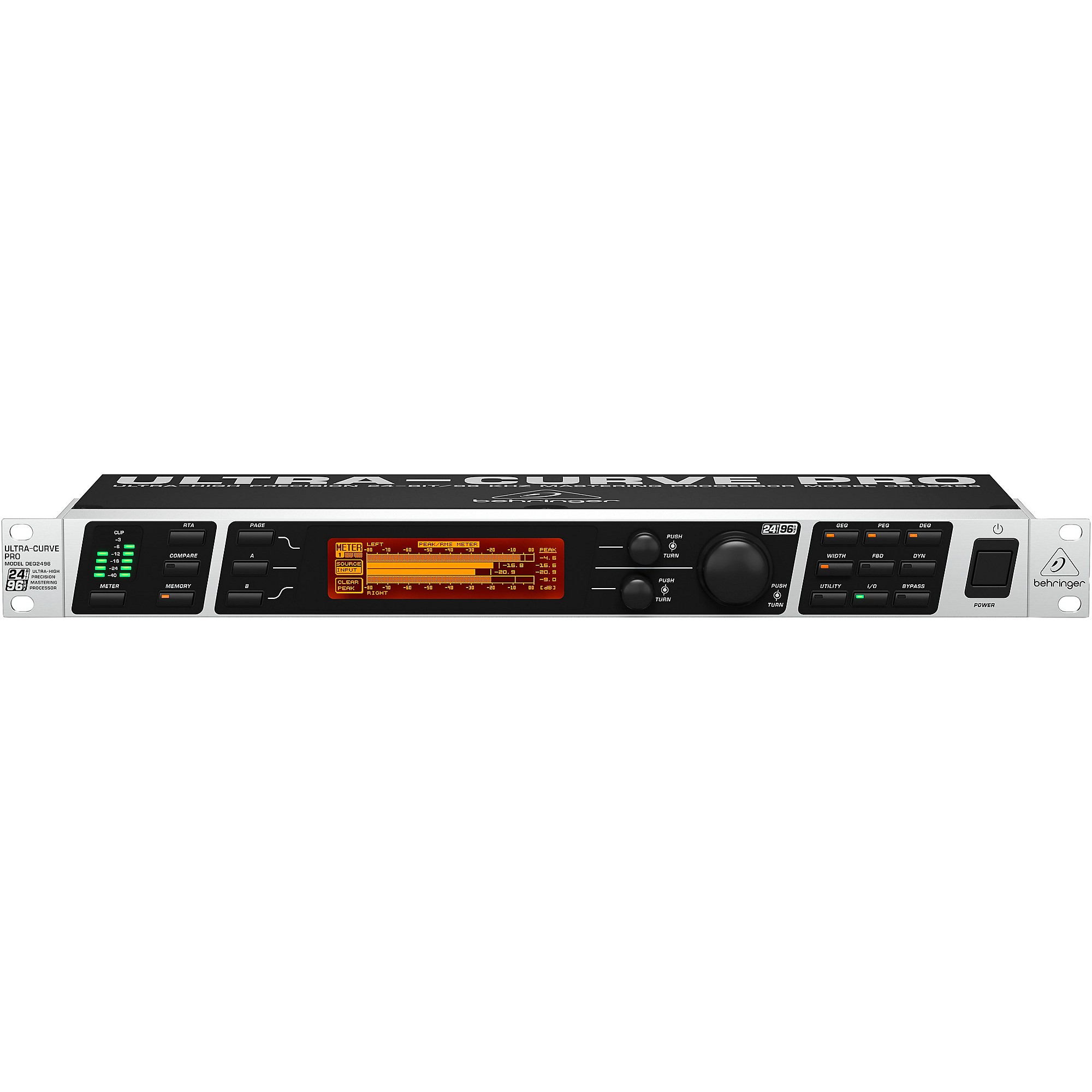 Behringer ULTRACURVE PRO DEQ2496 2-Channel Equalizer and Mastering  Processor | Guitar Center