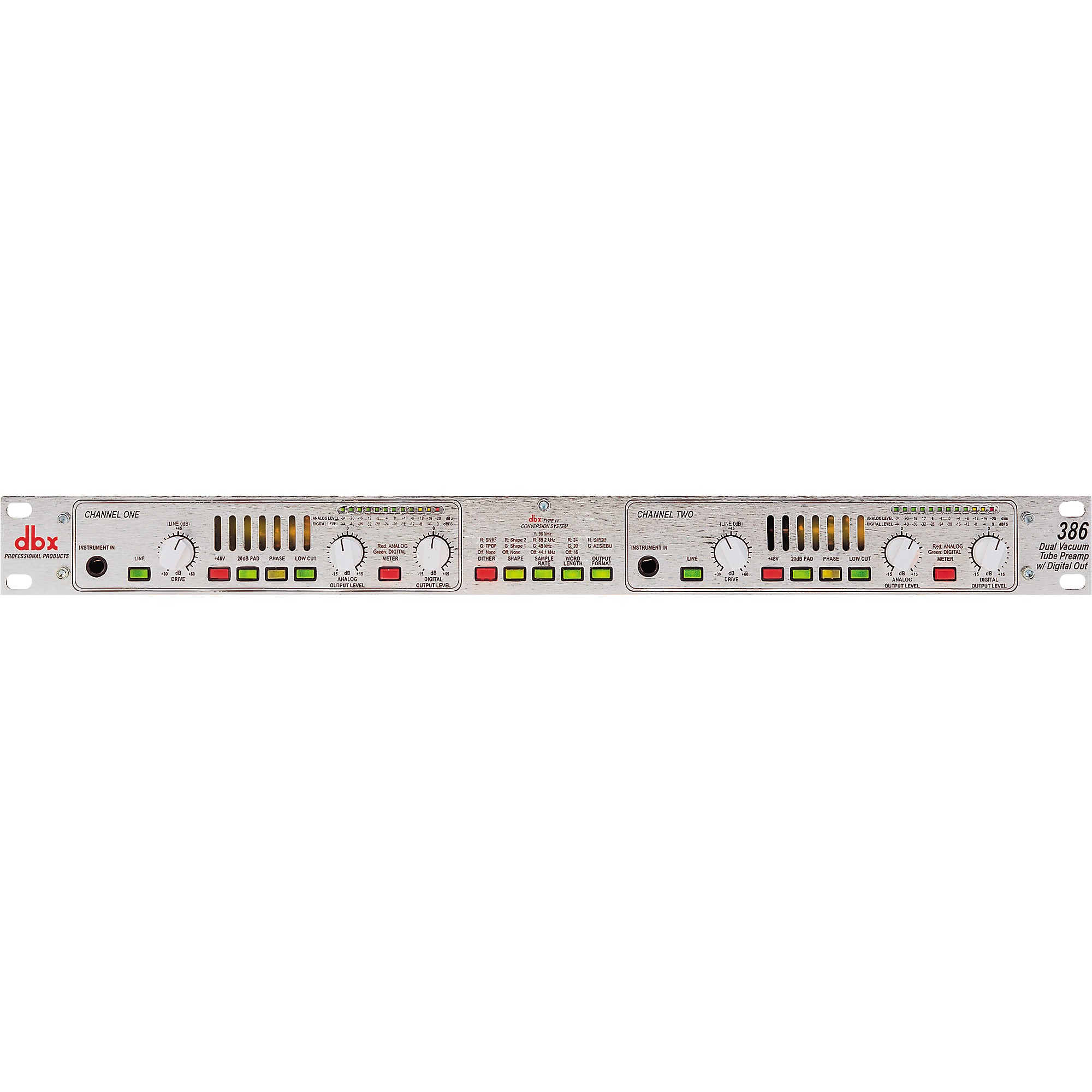 Restock dbx 386 Dual-Vacuum Tube Preamp | Guitar Center