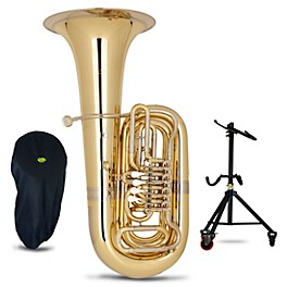 Miraphone 186-4U Series 4-Valve 4/4 BBb Tuba With Tuba Essentials Stand Pack
