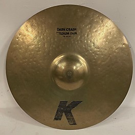 Used Zildjian 18in K Medium Dark Thin Crash Cymbal