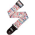 D'Addario 1964 US Tour Ticket Stubs Beatles Guitar Strap Multi-Color