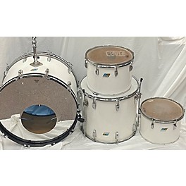 Vintage Ludwig 1970s 4 Pc White Cortex Drum Kit