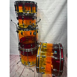 Vintage Ludwig 1970s Vistalite TEQUILA SUNRISE Drum Kit