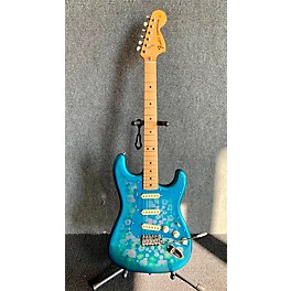 Vintage Fender 1989 Blue Flower Stratocaster Solid Body Electric Guitar