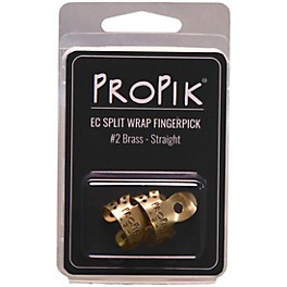 ProPik #2 Brass Straight EC Split Wrap Finger Pick